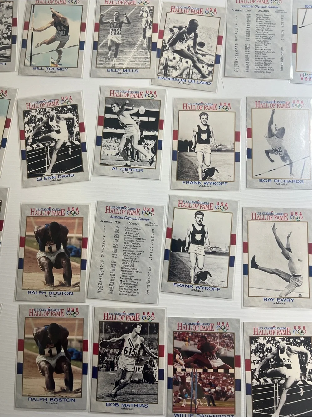 US Olympic Hall of Fame Athletics Trading Card Lot of 20